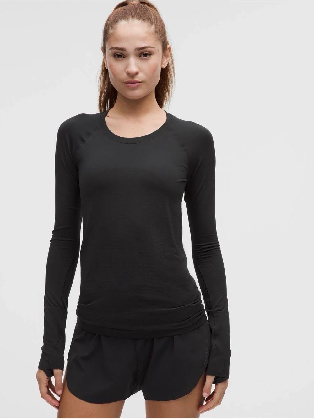Lululemon Swiftly Tech Long Sleeve Crew Black Size 10